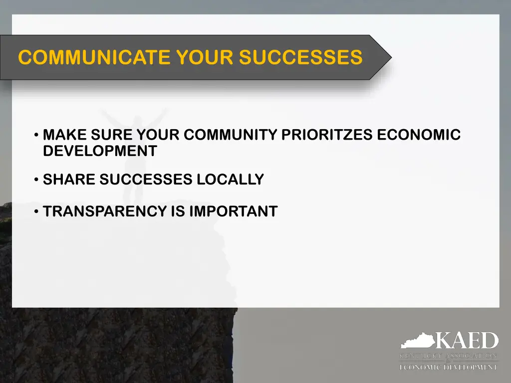 communicate your successes