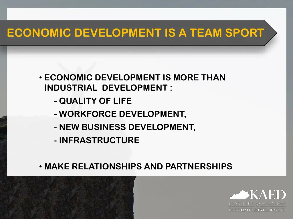 economic development is a team sport