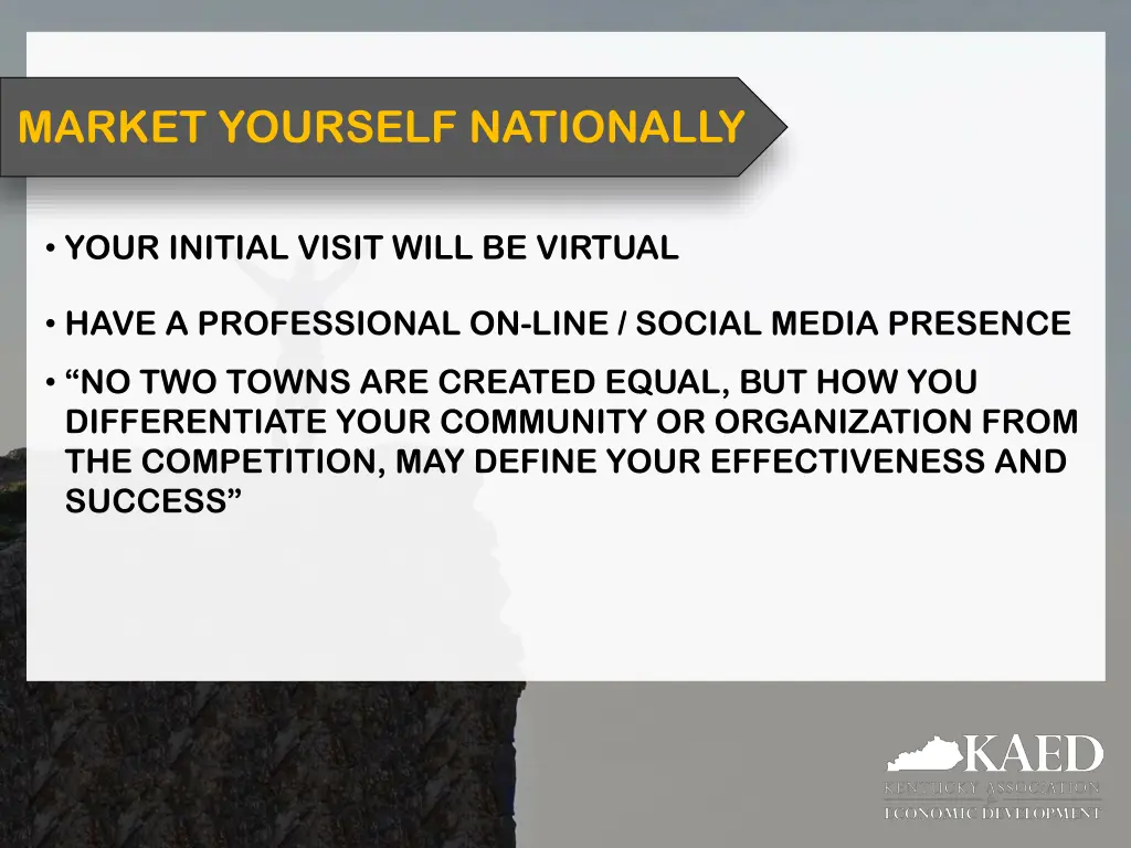 market yourself nationally