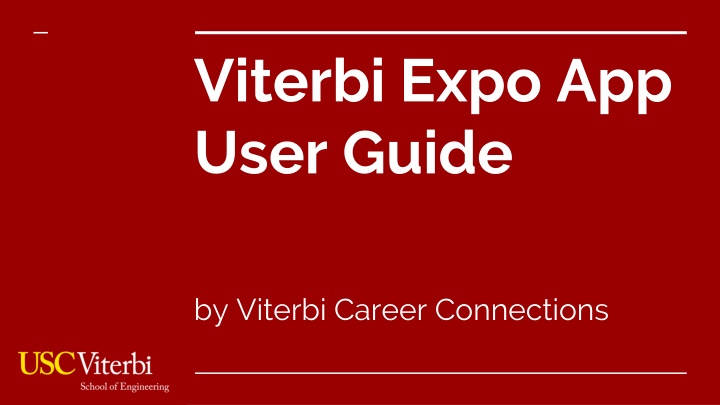 viterbi expo app user guide