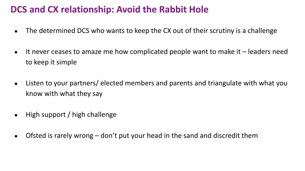 dcs and cx relationship avoid the rabbit hole