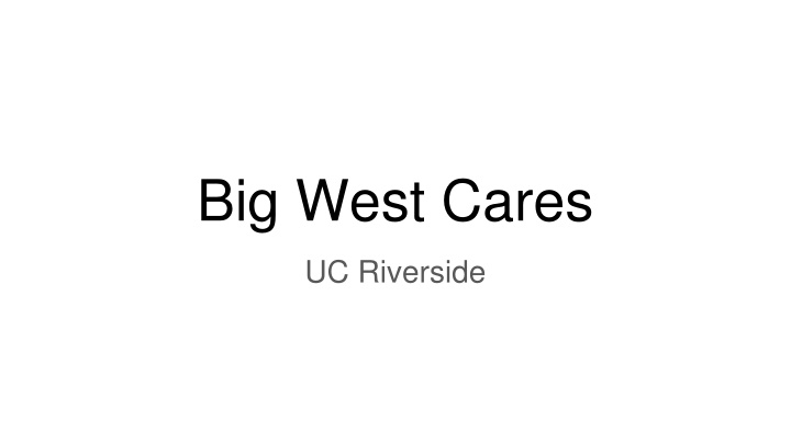 big west cares