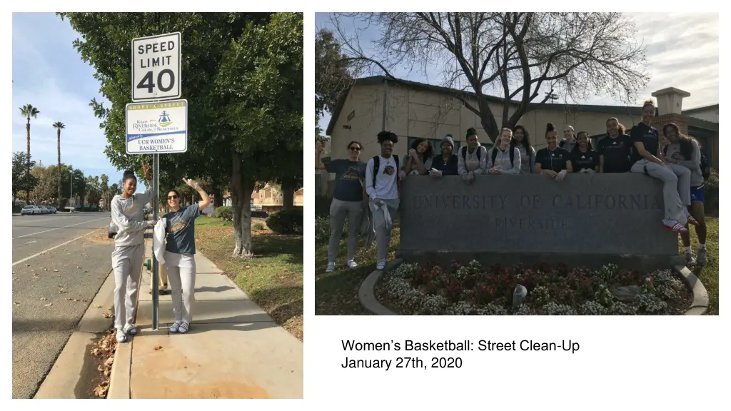 women s basketball street clean up january 27th