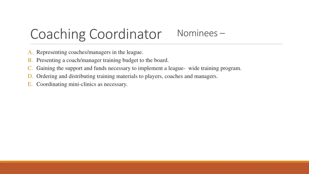 coaching coordinator