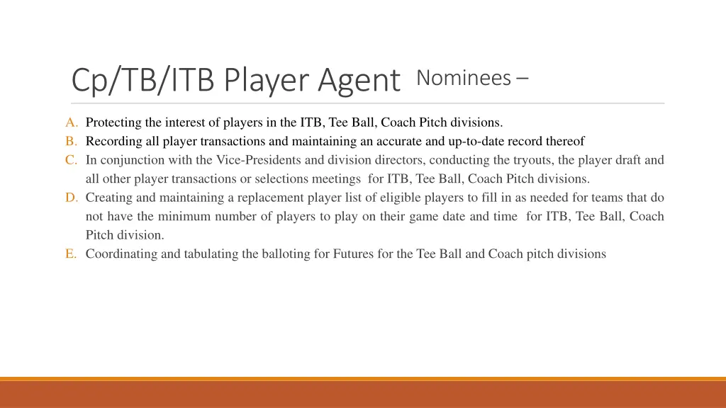 cp tb itb player agent