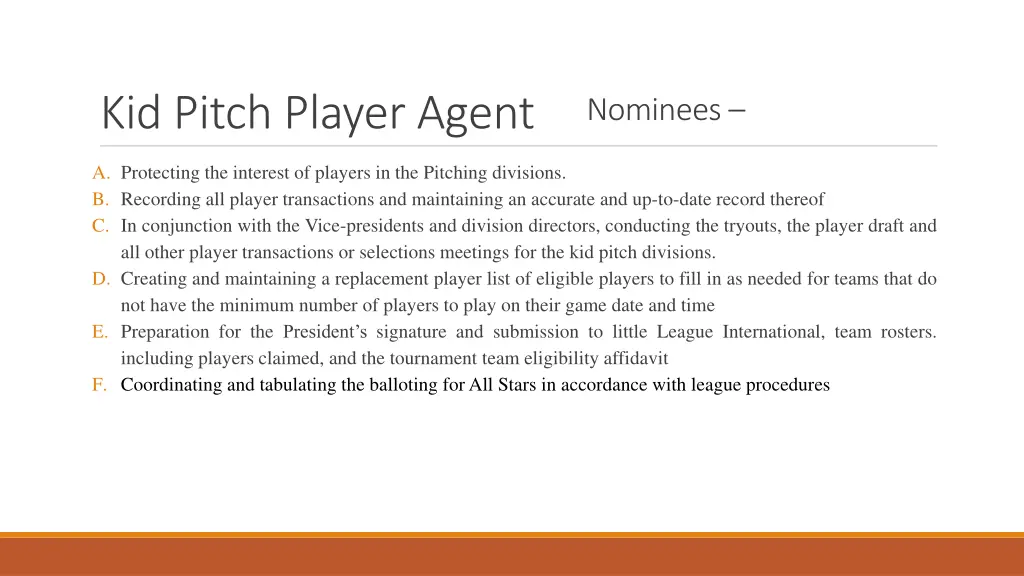 kid pitch player agent