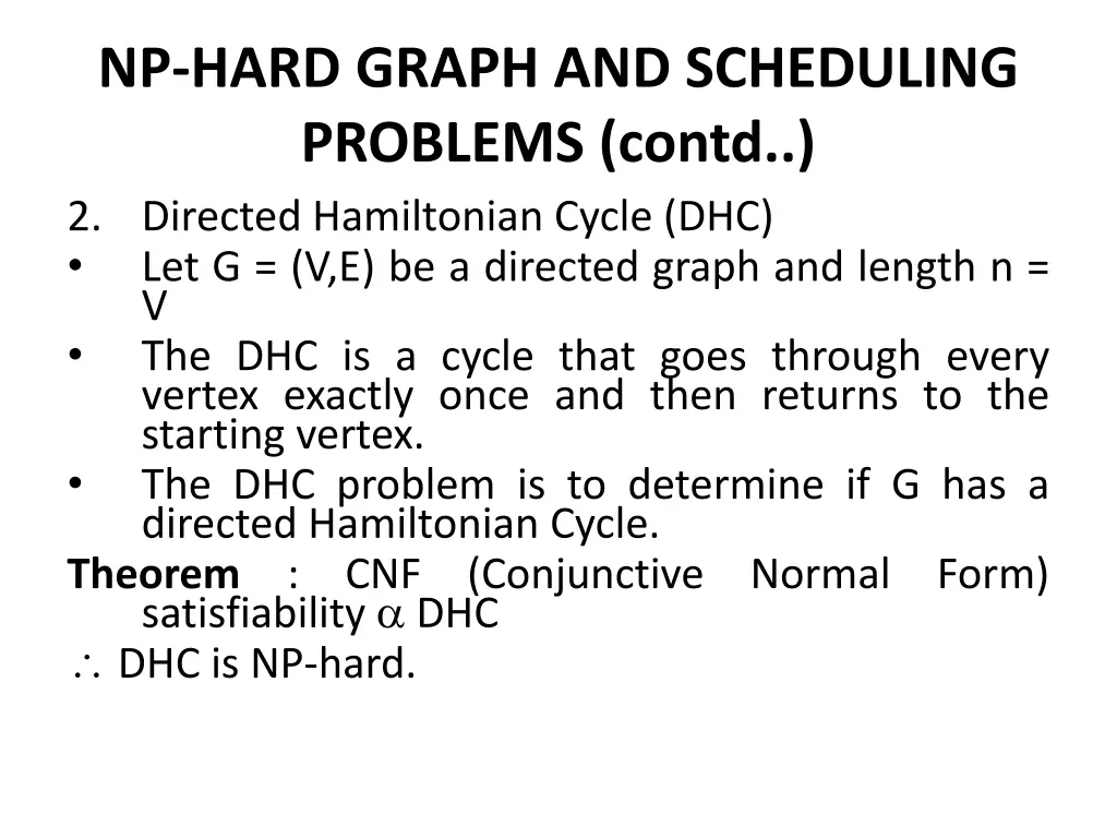 np hard graph and scheduling problems contd 1