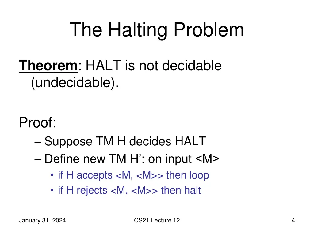 the halting problem 1