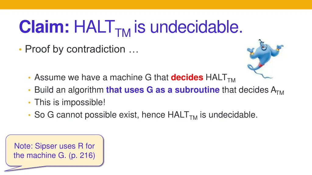 claim halt tm is undecidable proof 1