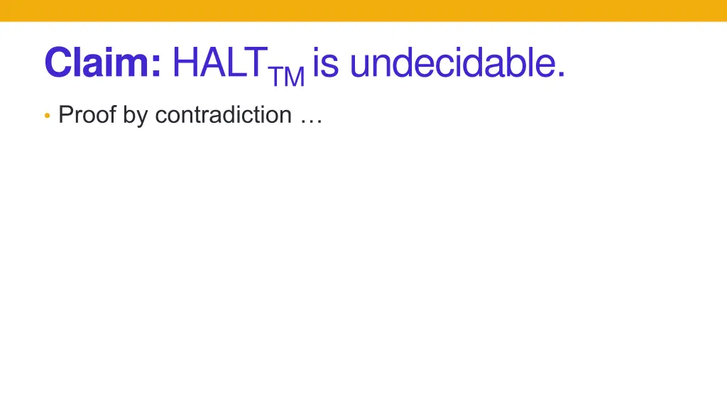 claim halt tm is undecidable proof