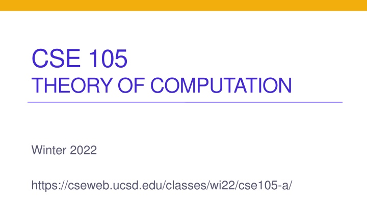 cse 105 theory of computation