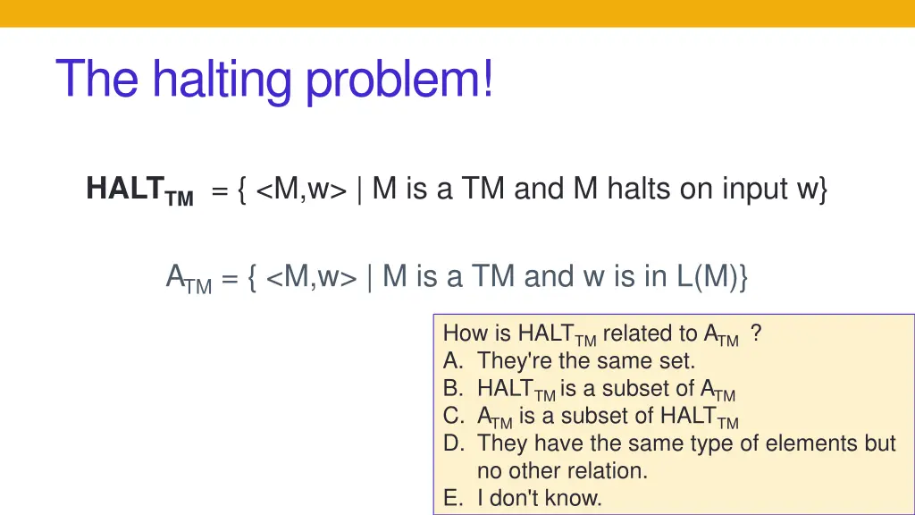 the halting problem