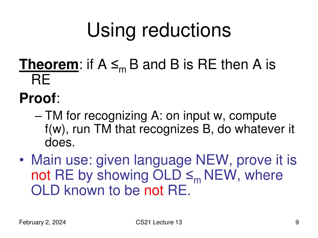 using reductions 2