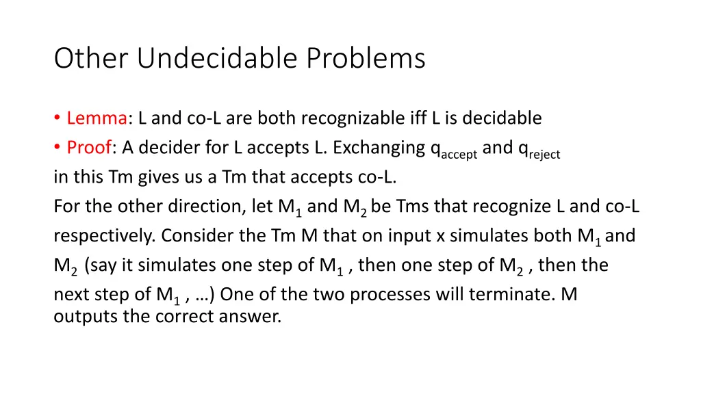 other undecidable problems 1