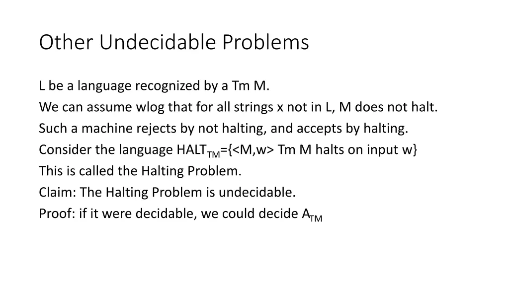 other undecidable problems 5