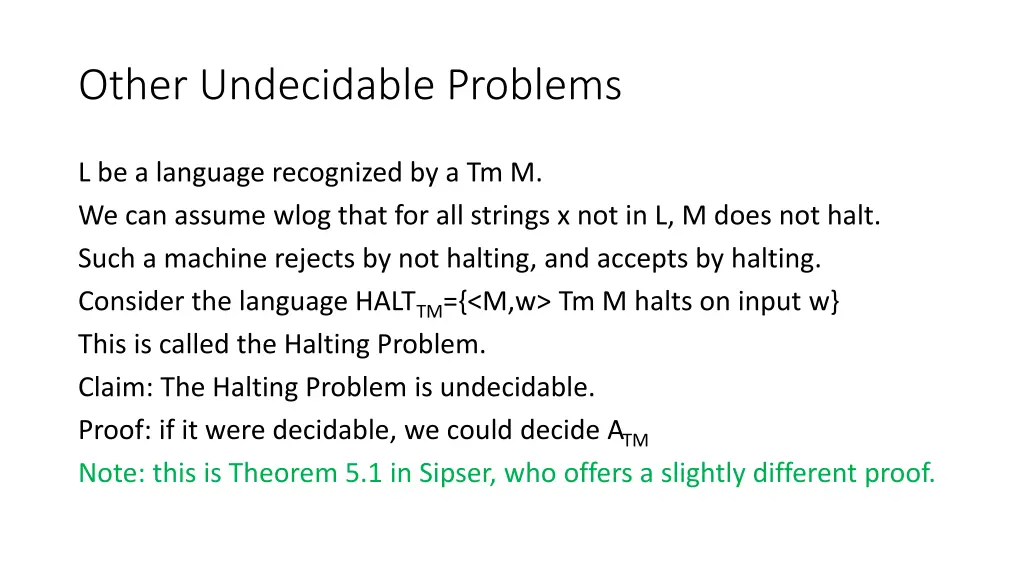 other undecidable problems 6