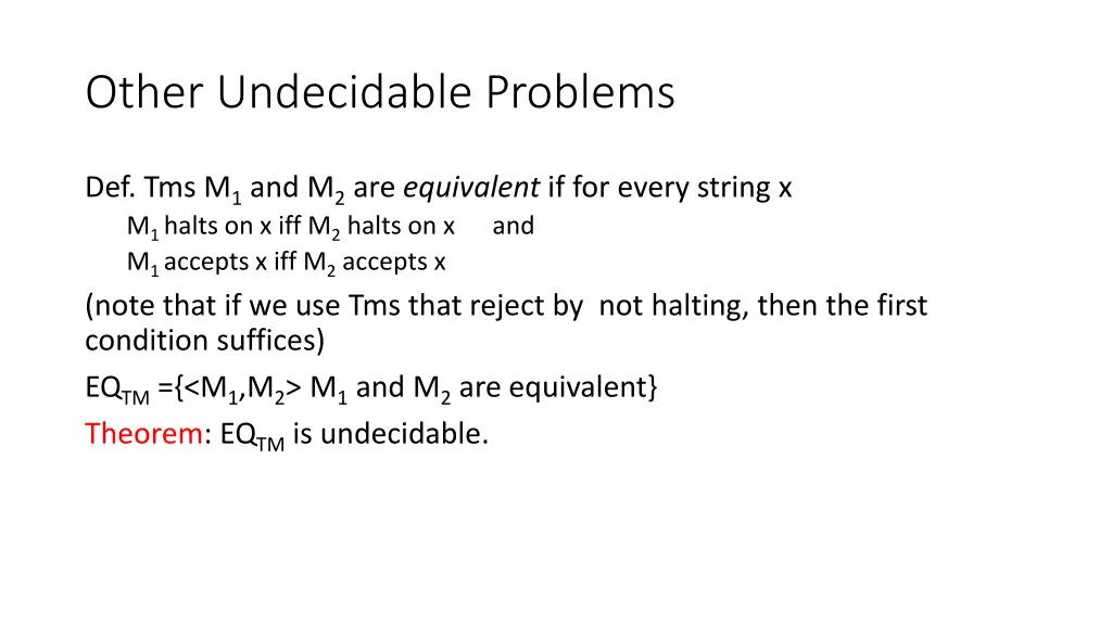 other undecidable problems 7