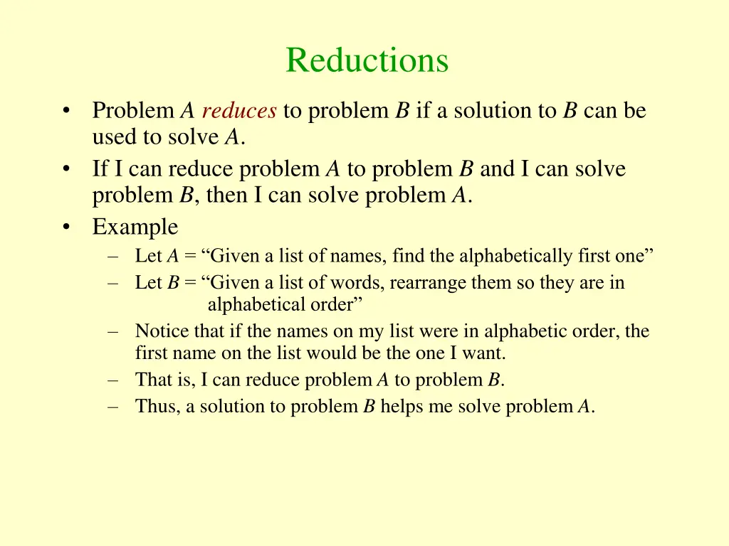 reductions