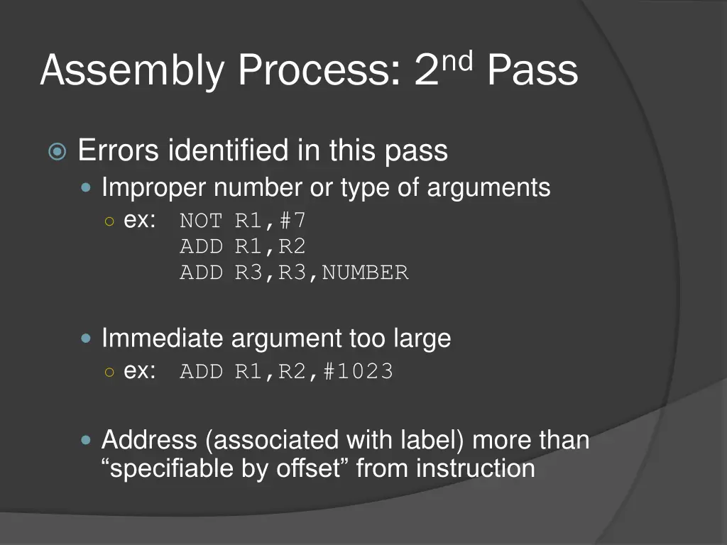 assembly process 2 nd pass 1