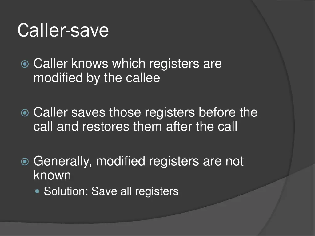 caller save