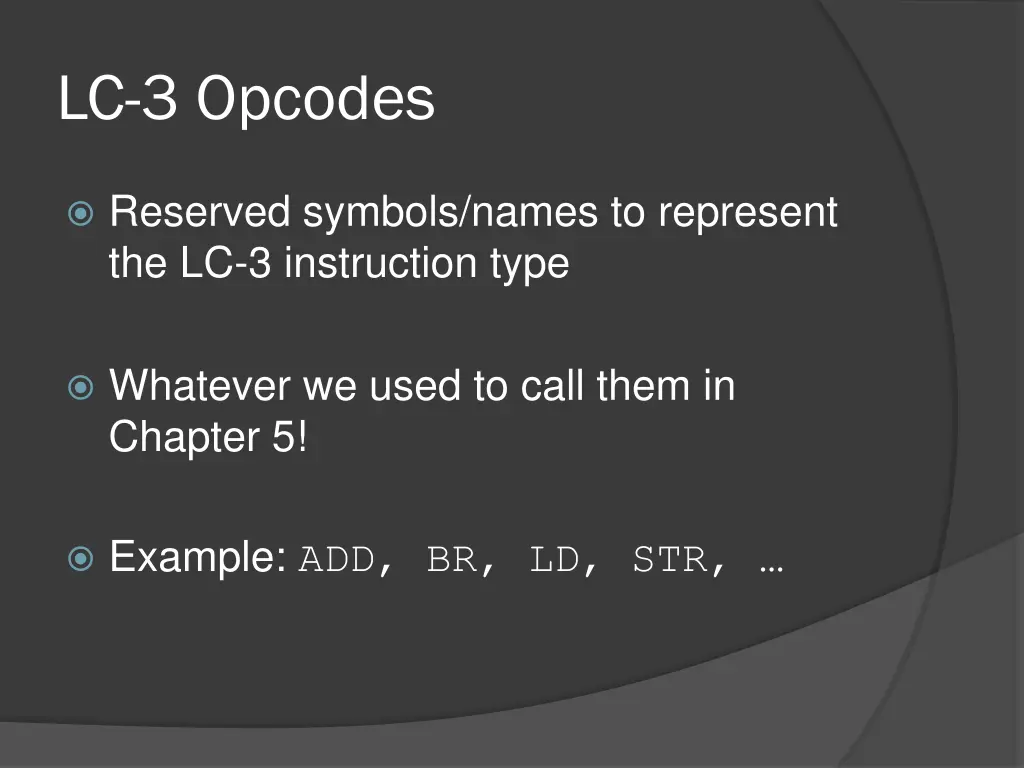 lc 3 opcodes