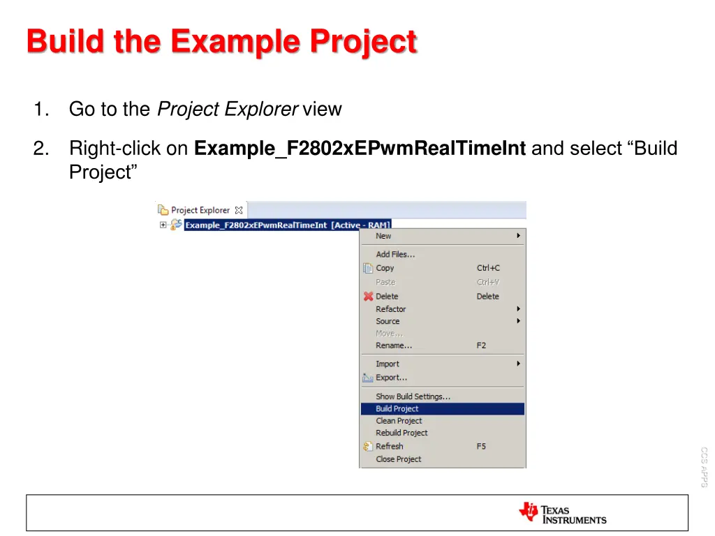 build the example project