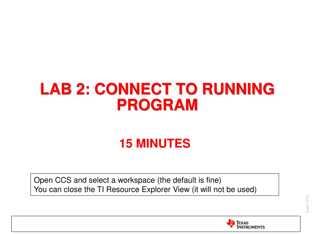 lab 2 connect to running program