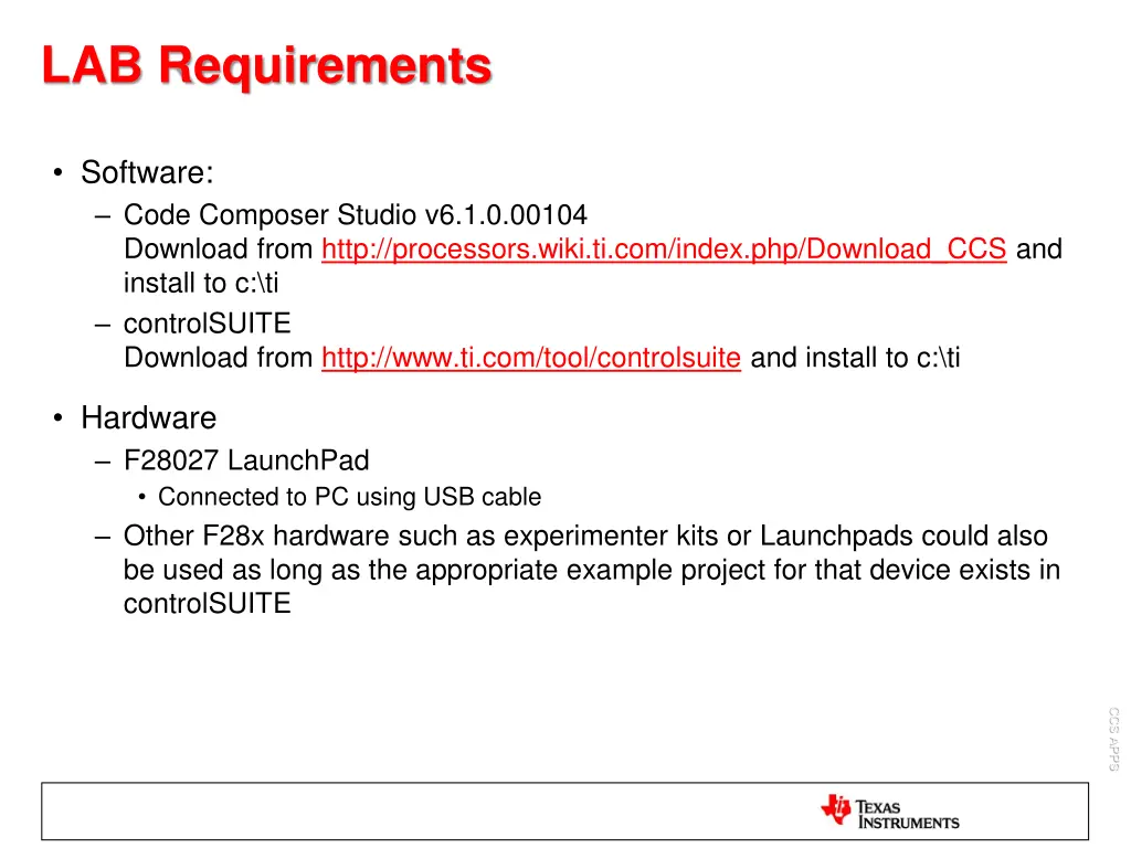 lab requirements