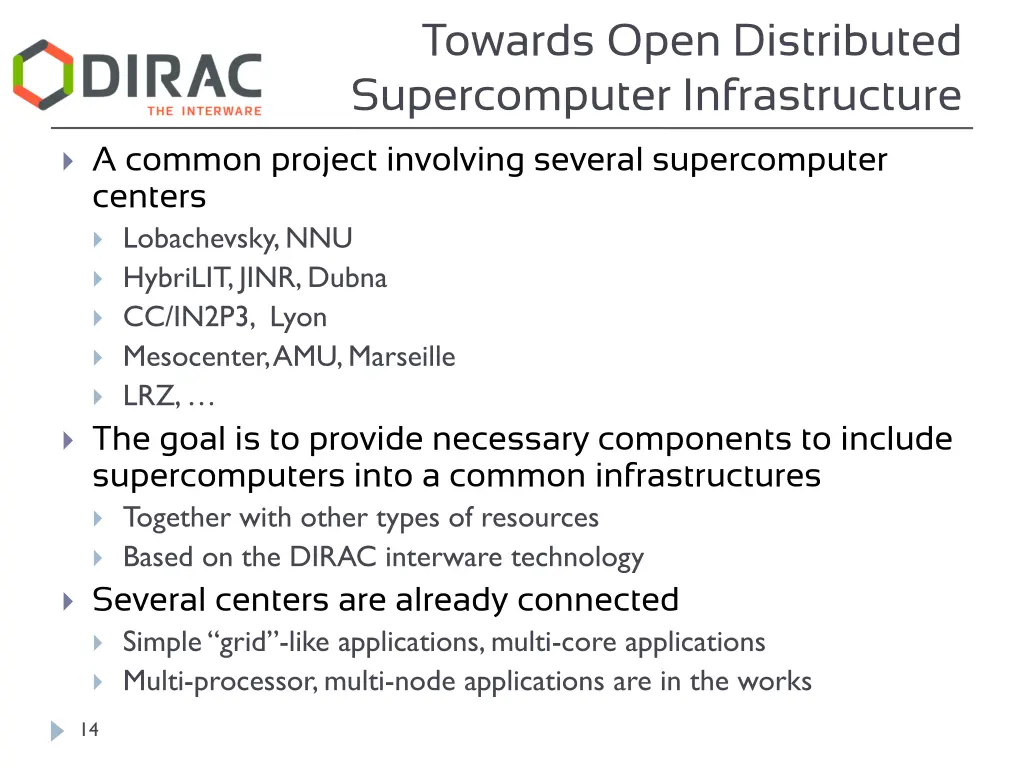 towards open distributed supercomputer