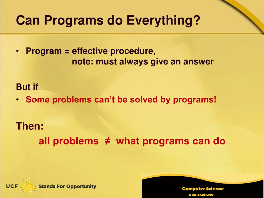 can programs do everything