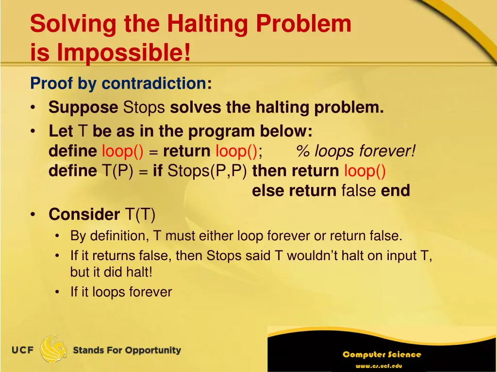 solving the halting problem is impossible proof 1