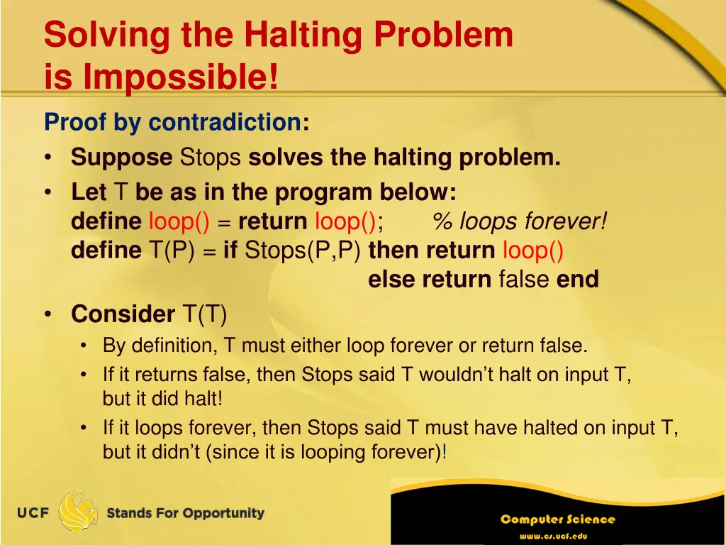 solving the halting problem is impossible proof 2