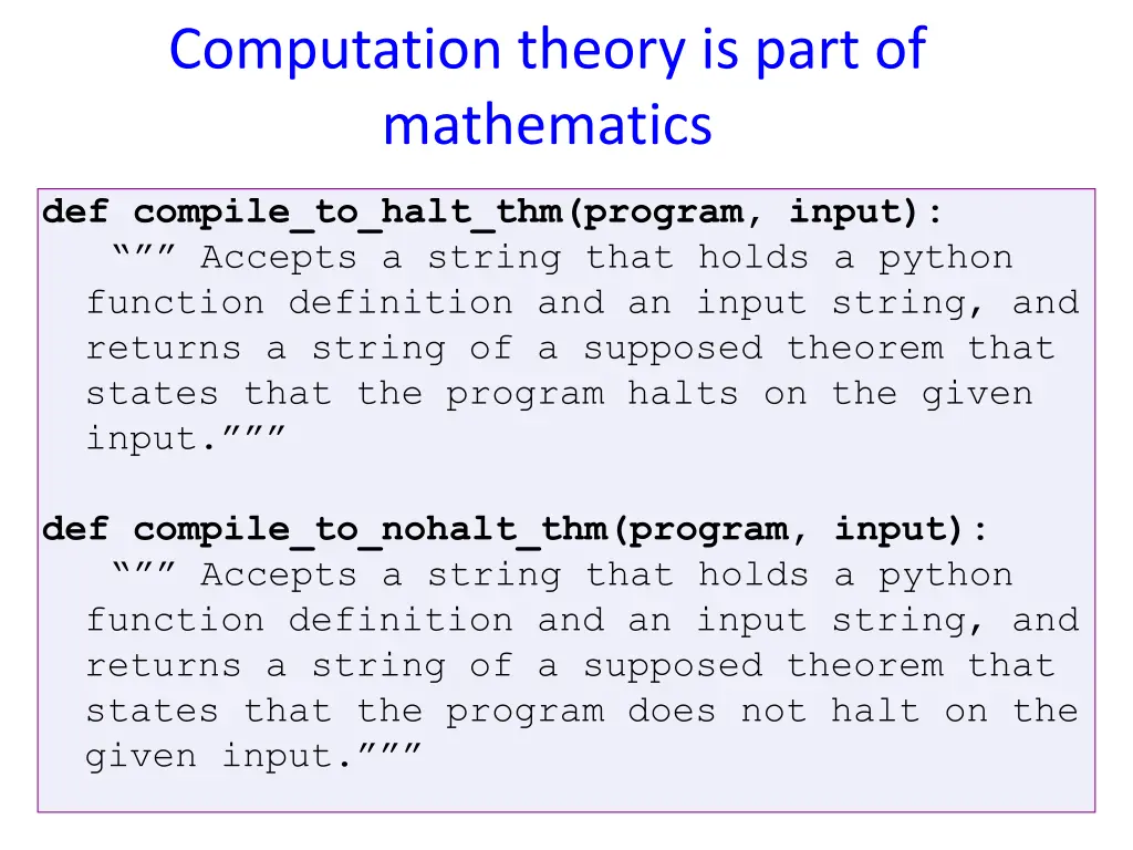 computation theory is part of mathematics