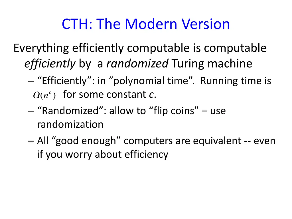 cth the modern version