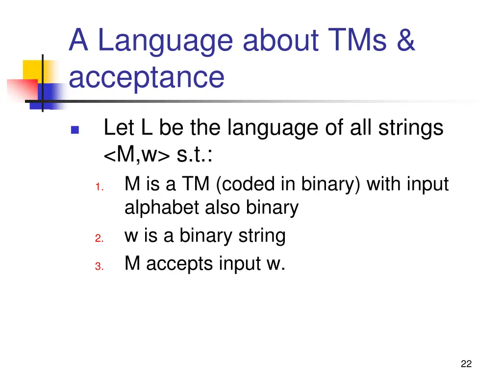 a language about tms acceptance