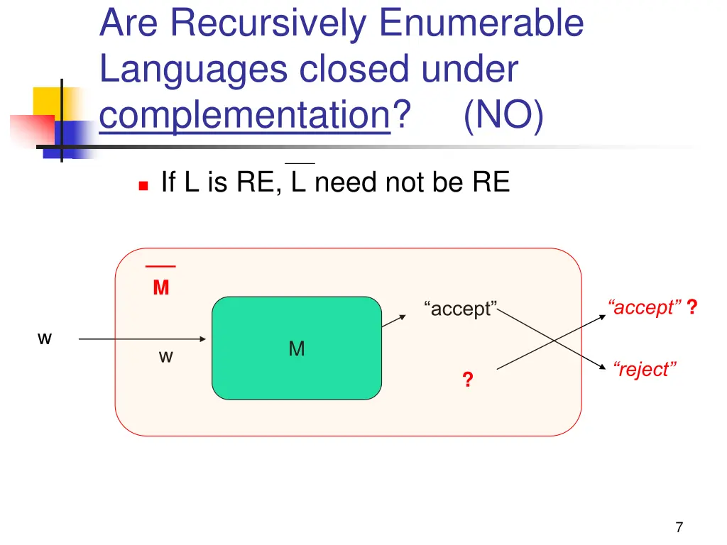 are recursively enumerable languages closed under