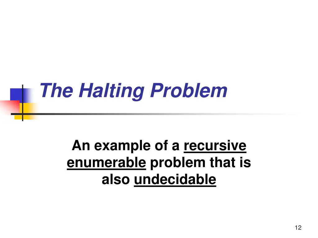 the halting problem