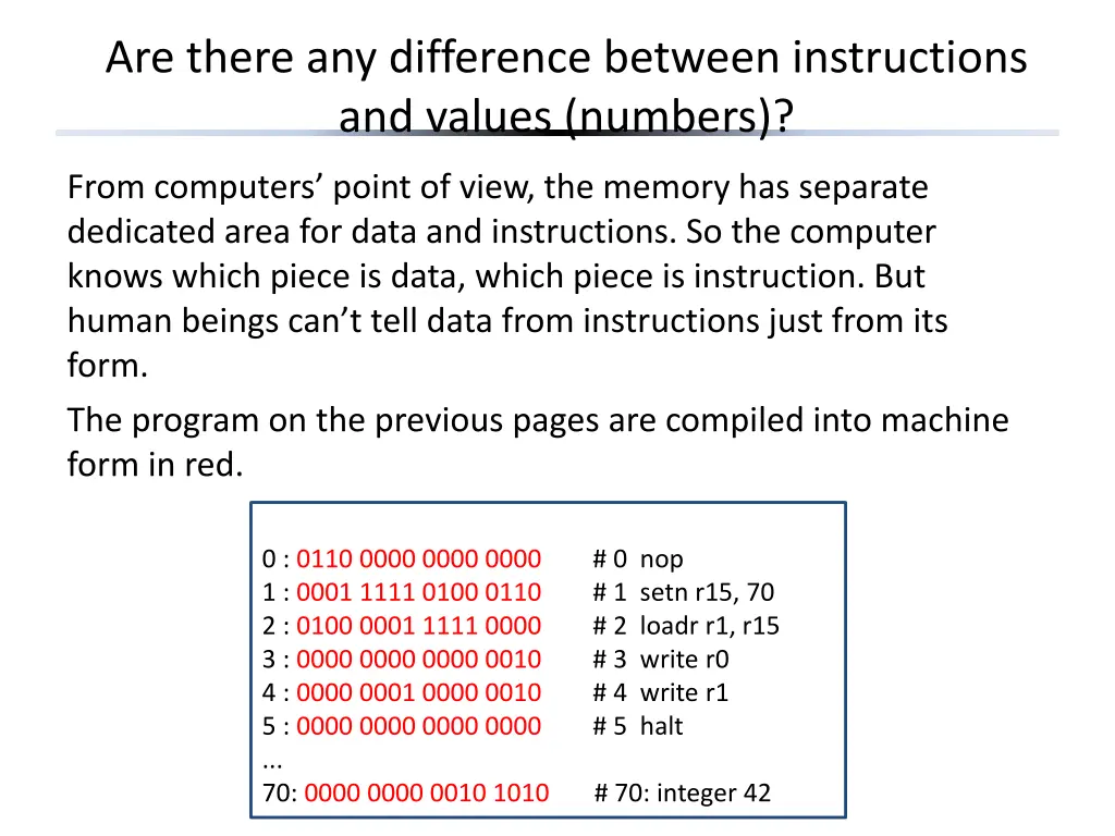 are there any difference between instructions