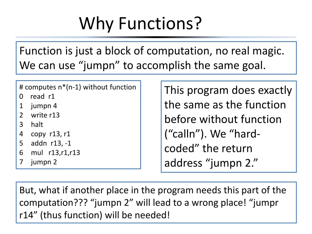 why functions