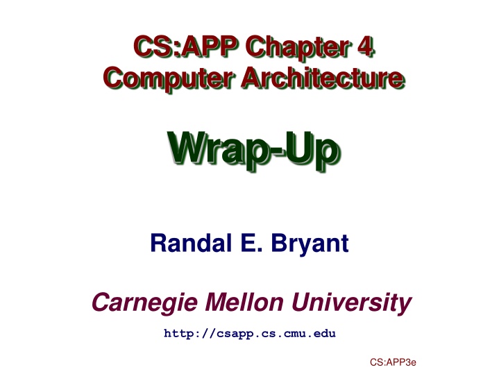 cs app chapter 4 computer architecture