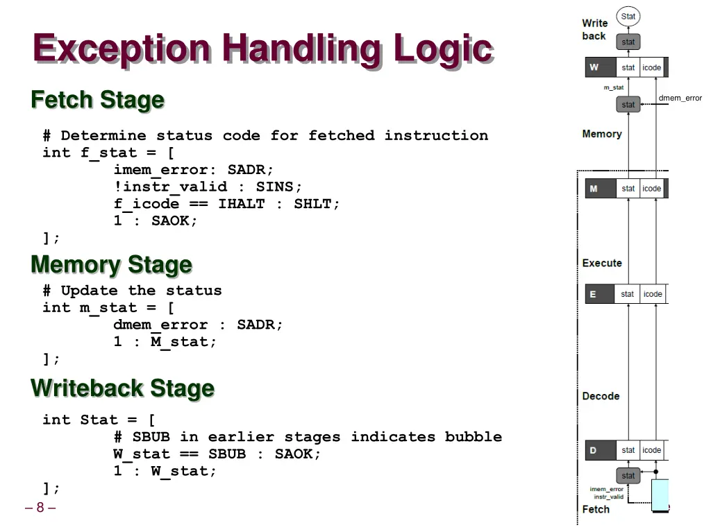 exception handling logic