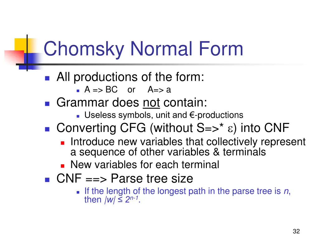 chomsky normal form