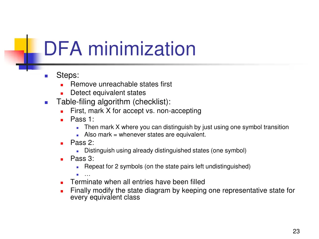 dfa minimization