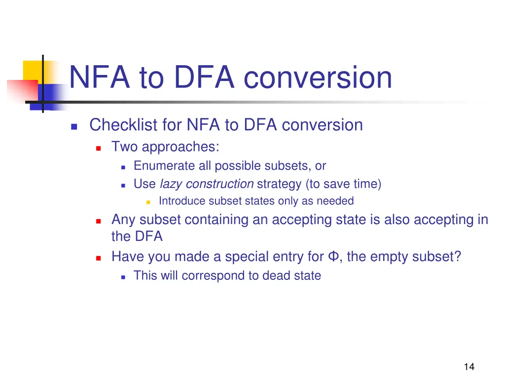 nfa to dfa conversion