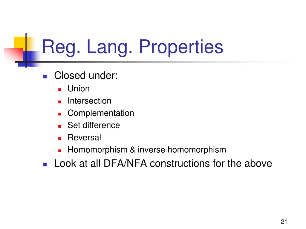 reg lang properties