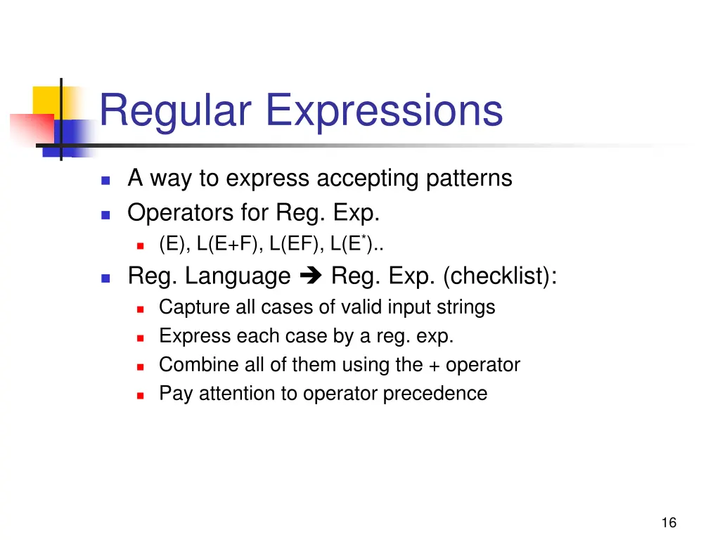 regular expressions