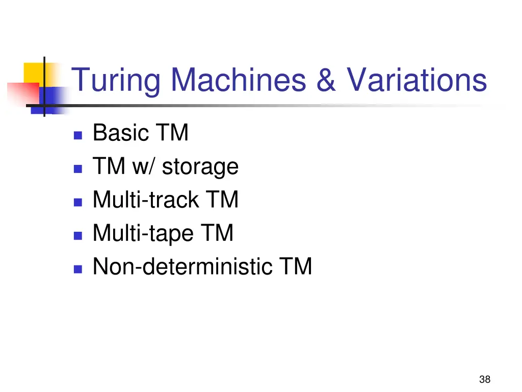 turing machines variations