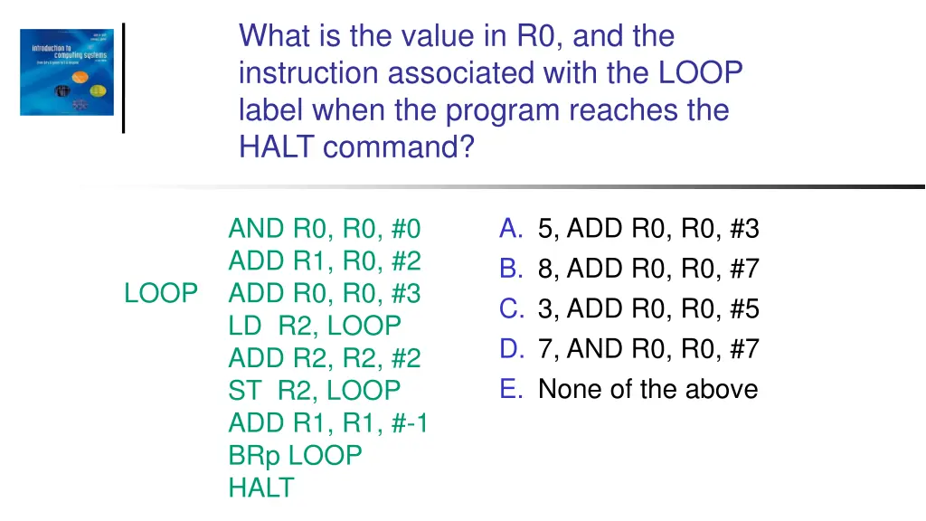 what is the value in r0 and the instruction