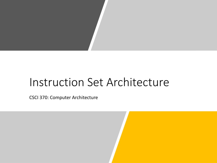 instruction set architecture