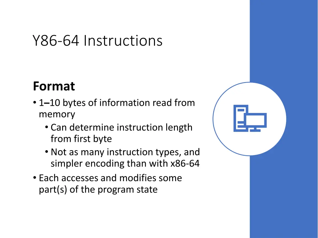 y86 64 instructions